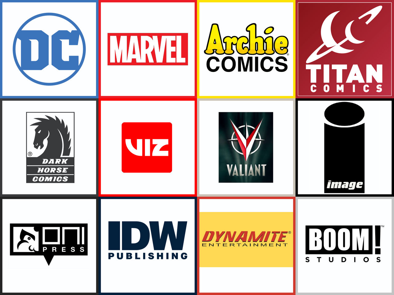 Major Comic Book Publishers by AdrenalineRush1996 on DeviantArt
