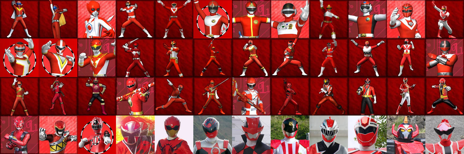 Super Sentai History in 48 Red Rangers by AdrenalineRush1996 on DeviantArt