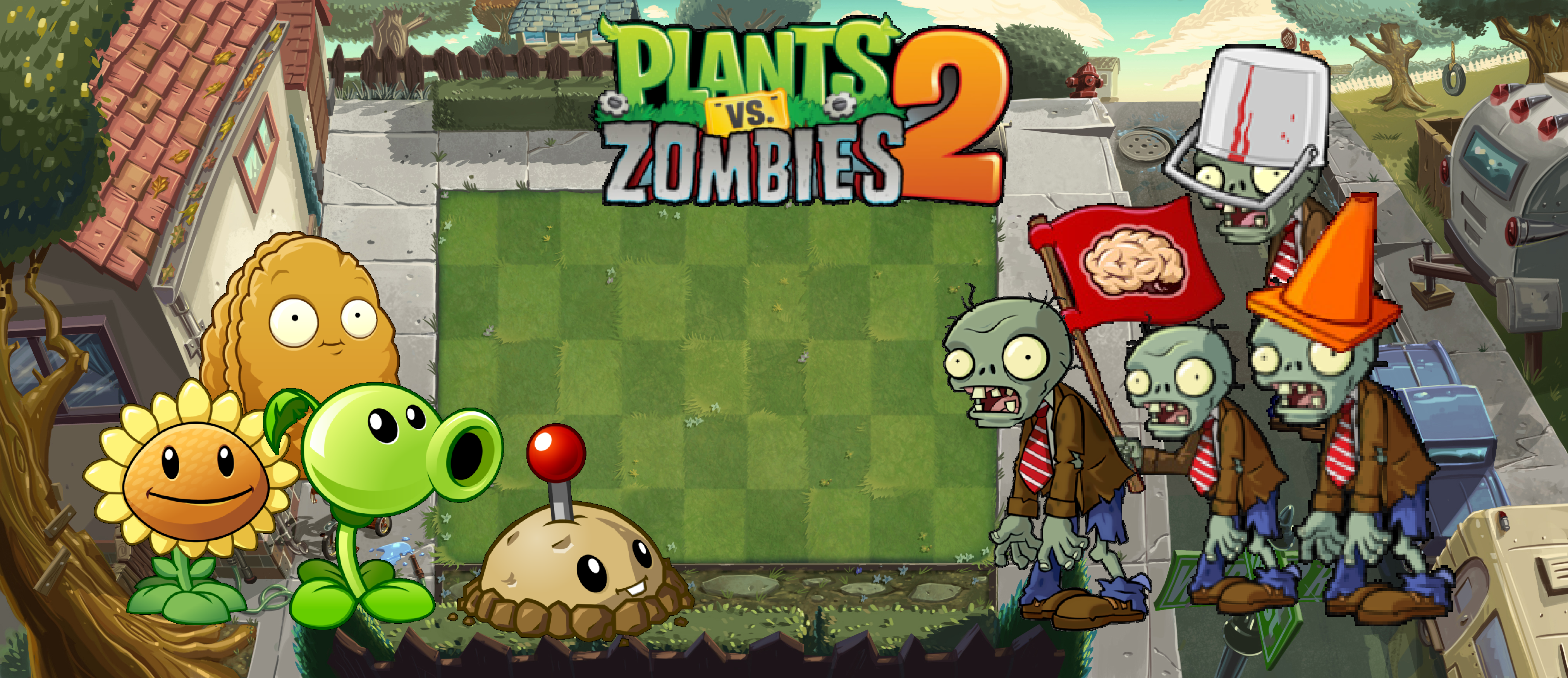 Sunflower (PvZ: GW)  Plant zombie, Plants vs zombies, Zombie wallpaper