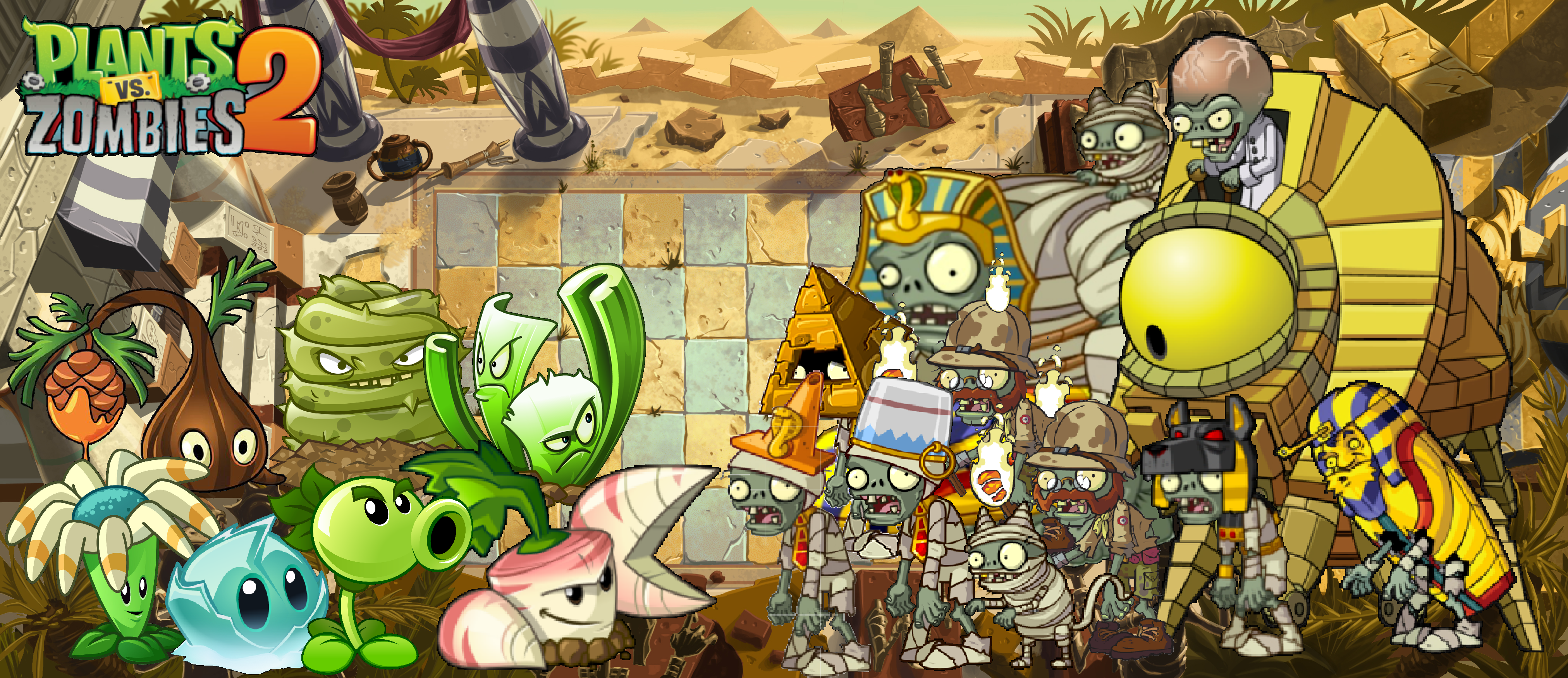 Plants Vs Zombies Tomb Raiser Zombie & Bloomerang 3 Action