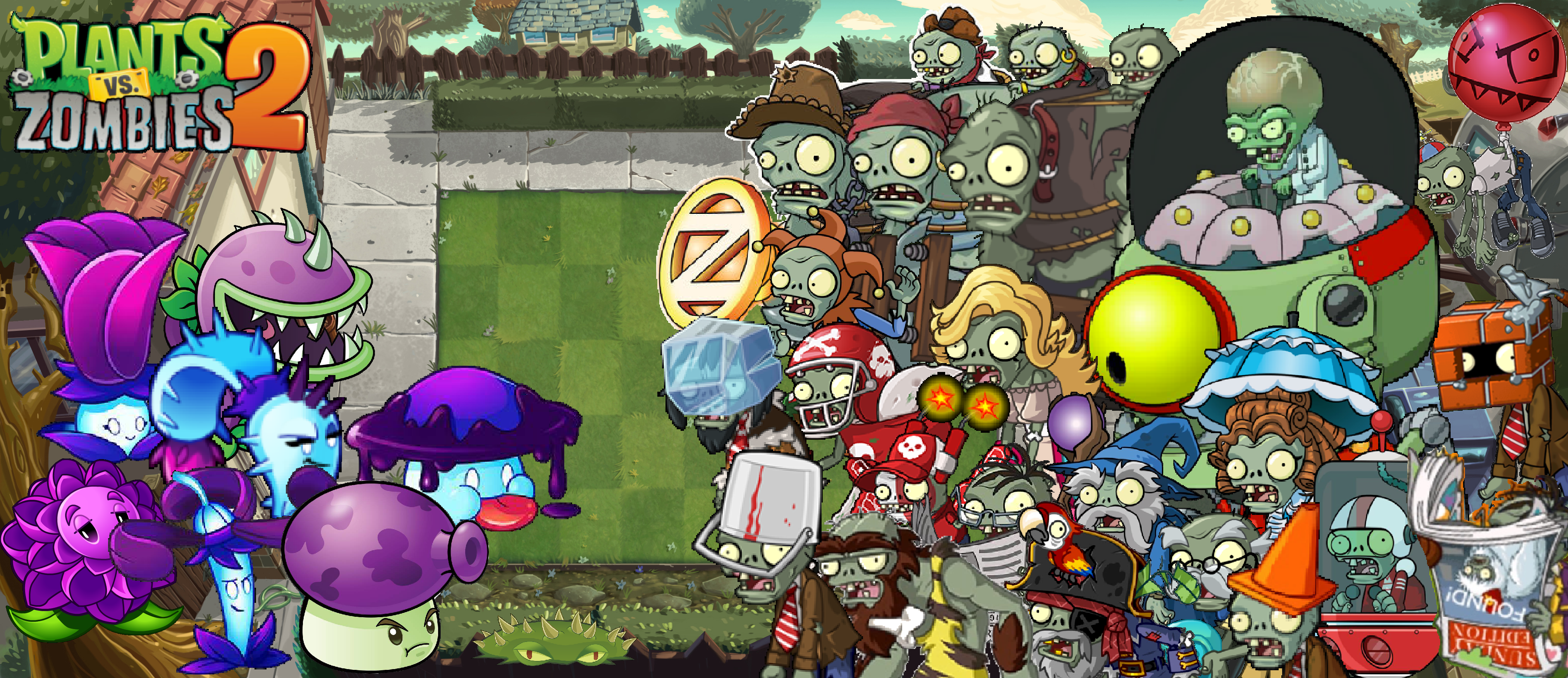 Plants vs Zombies 2 Final Boss: ALL PLANTS MAX LEVEL! vs ALL ZOMBOT! 