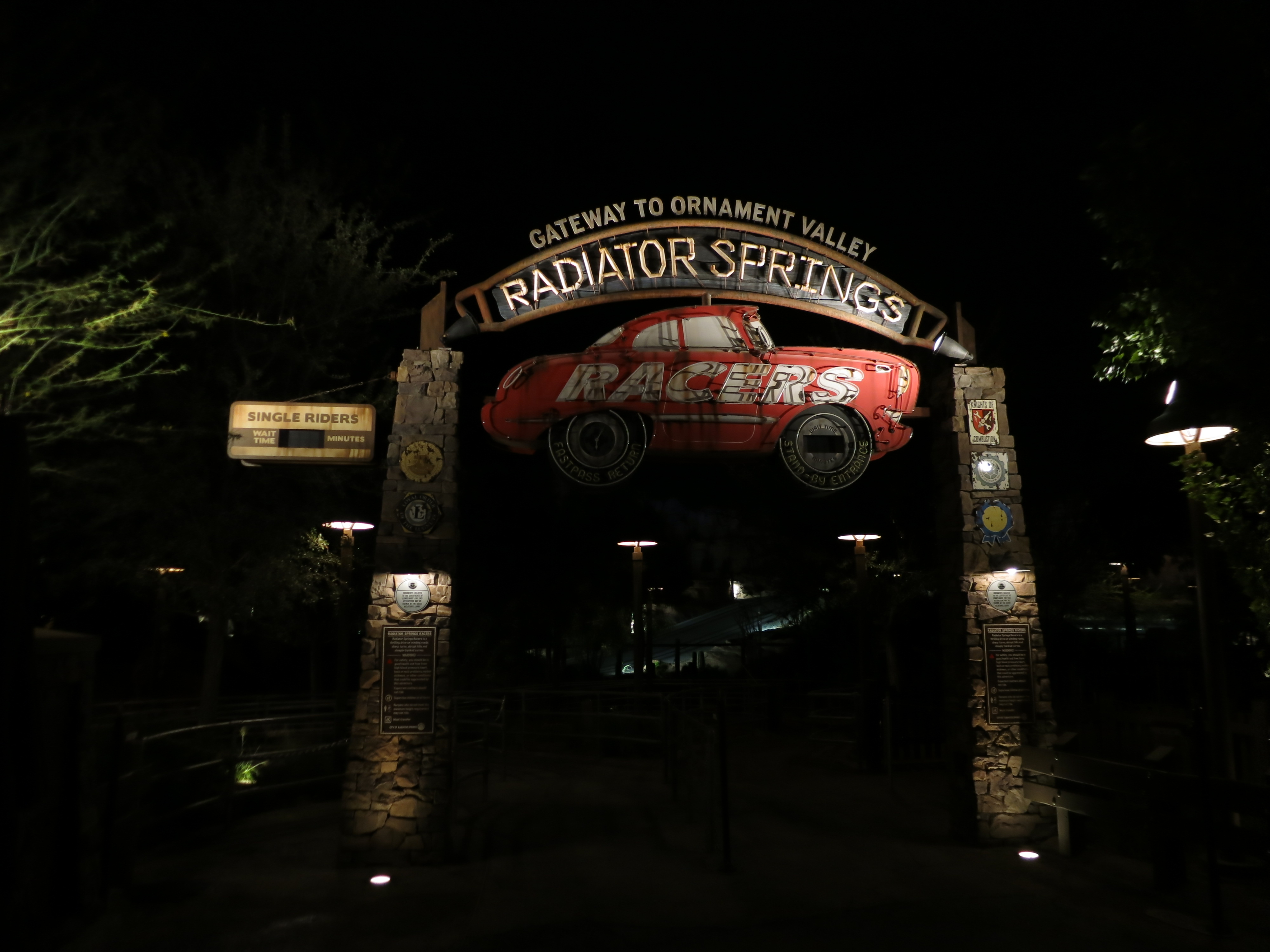 Empty Radiator Springs Racers