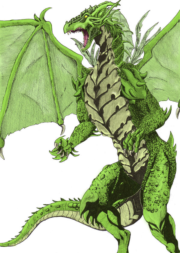 One Color Dragon dragon coloured by chiakka on DeviantArt