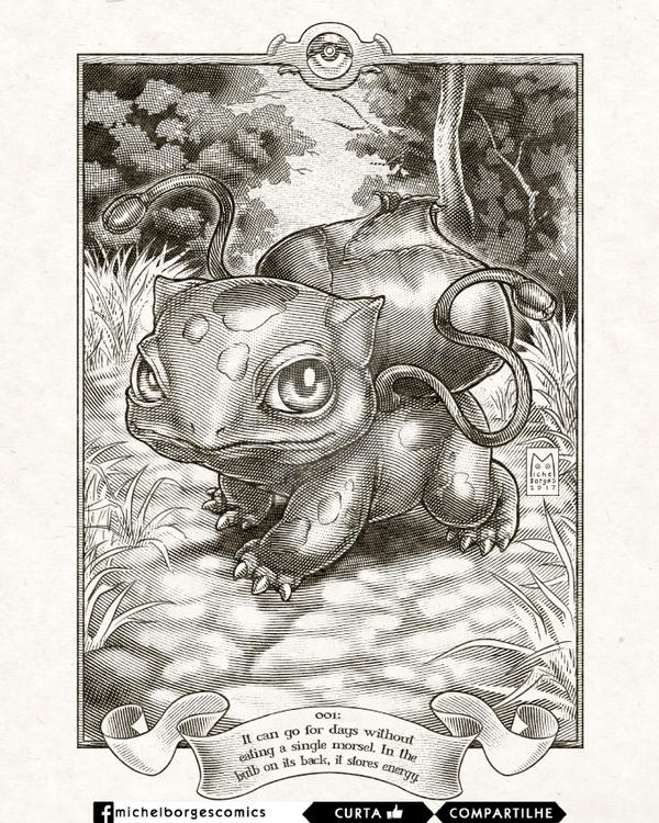 Bulbasaur Written Bulbasaur engraved by michel-borges on DeviantArt