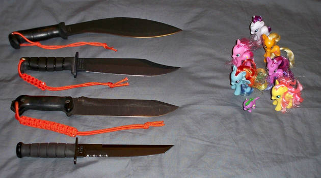 Knives on one side...