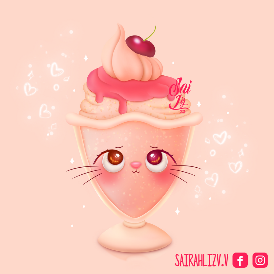 Download Kawaii Vanilla Ice Cream Kawaii Cat Version By Sairahlizv On Deviantart