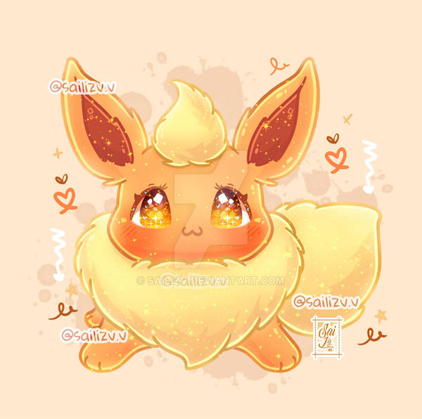 pokemon, kawaii, and flareon image  Cute pokemon wallpaper, Cute animal  drawings kawaii, Cute kawaii drawings