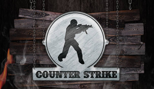 Counter Strike Metal Logo