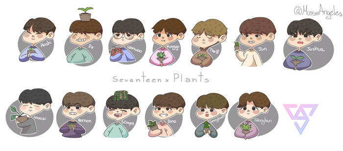 Seventeen x Plants uwu