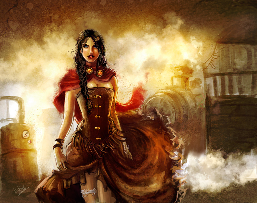 Steampunk-Western Girl