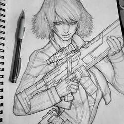 Joanna Dark - Perfect dark sketch