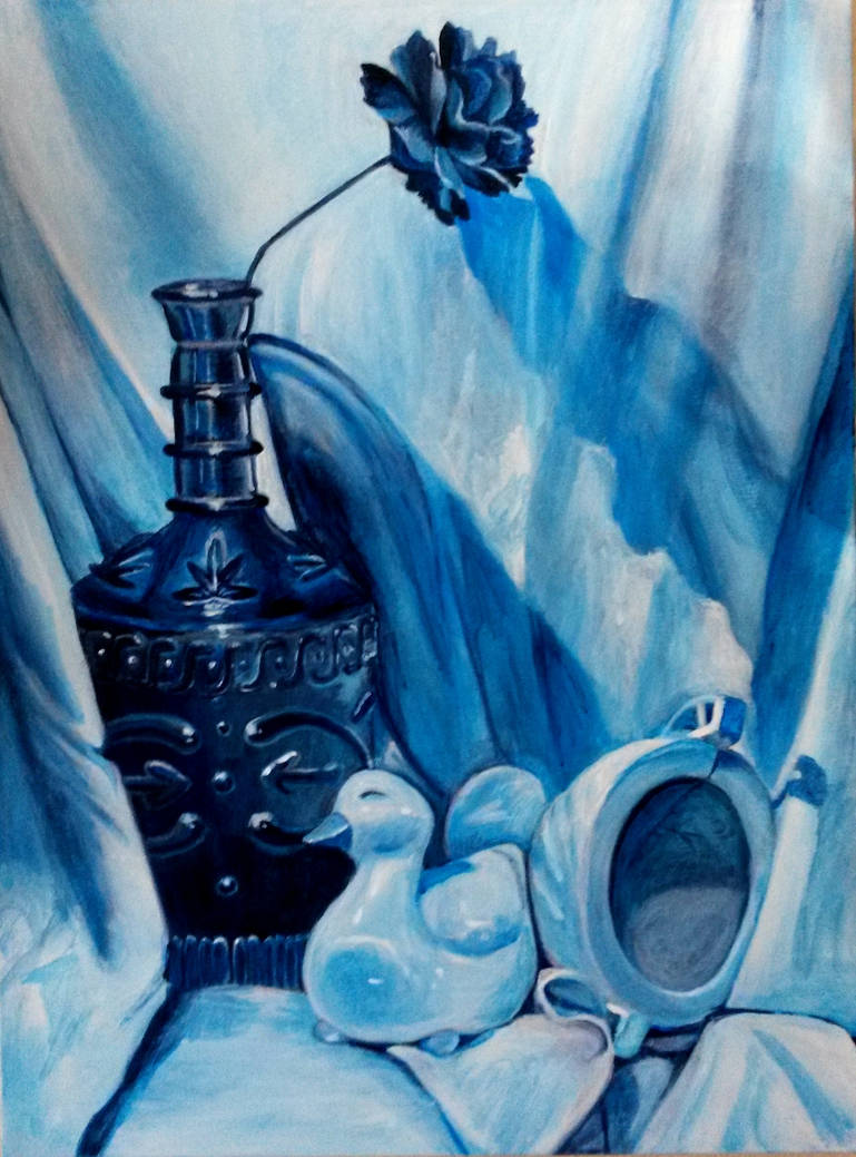2nd acrylic still life by beckhanson
