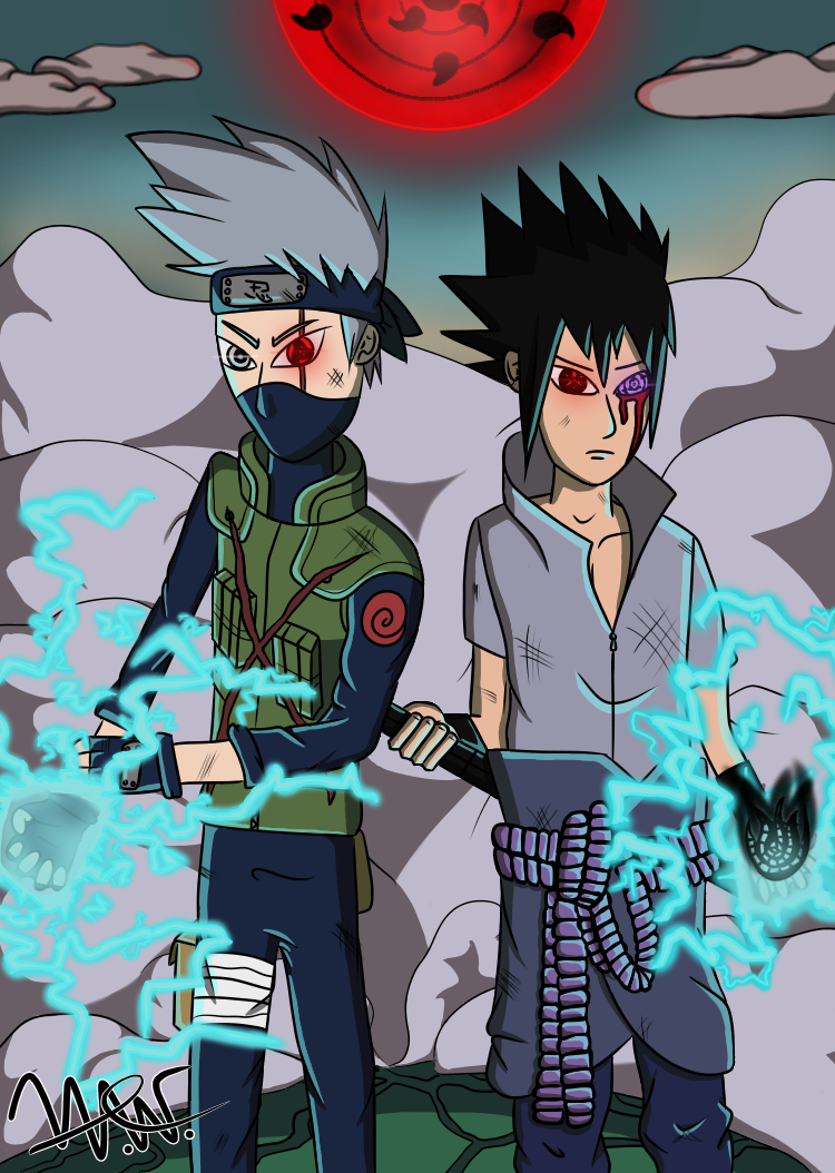 Naruto-Shippuden by Sasram on DeviantArt  Arte anime, Kakashi desenho,  Naruto e sasuke desenho