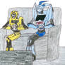 Bumblebee and Blurr Play Wii