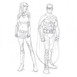 Starfire and Robin