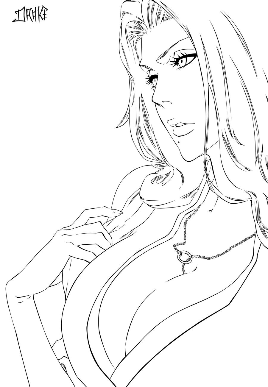 Matsumoto Rangiku lineart