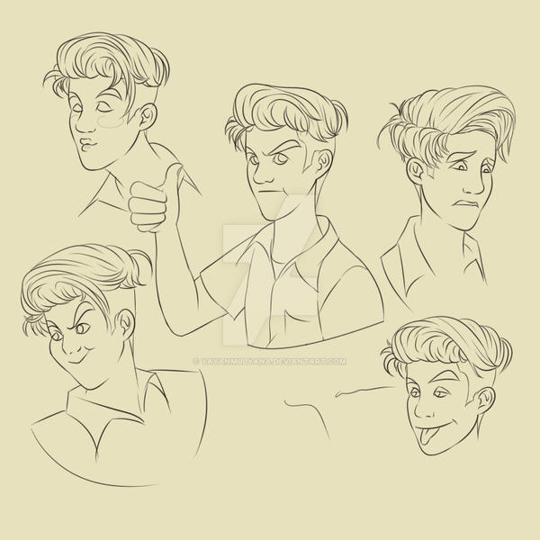Boy Expression Draw Boy Expressions by YayanMulyana on DeviantArt