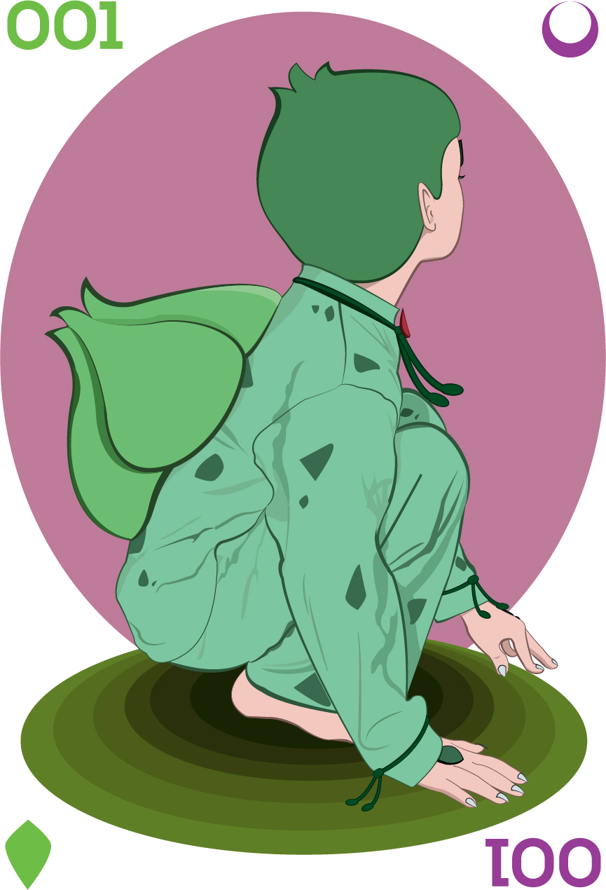 Bulbasaur 001 Gijinka Playing Card