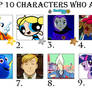 My Top 10 Characters Who Act Like Me