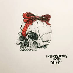 Inktober 2018 Day 28 - Gift