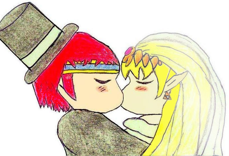 Zelda and Roy's Wedding Kiss