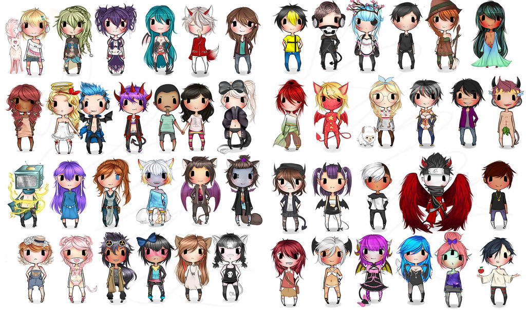 Chibi Mega MEGA chibi dump! by Drawnen on DeviantArt