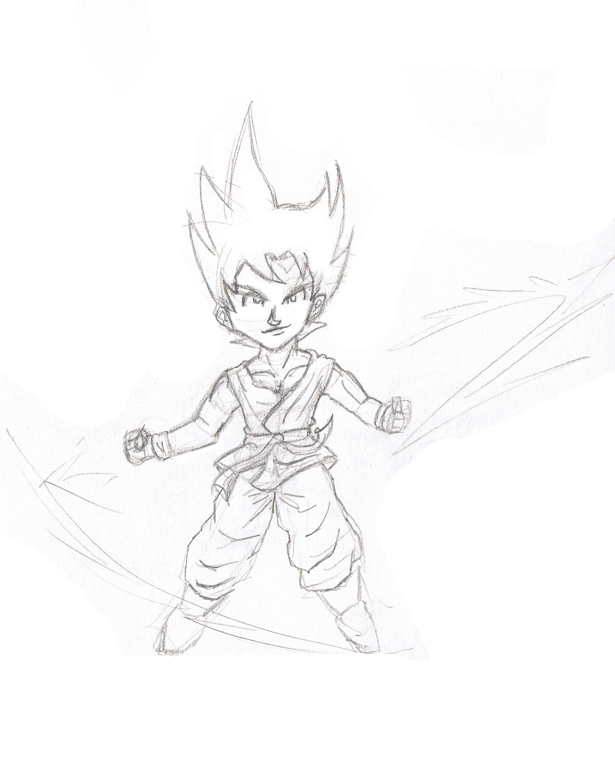 Goku chibi - Transformandose en SSJ by Quiroh on DeviantArt Goku chibi - Transformandose en SSJ by Quiroh on DeviantArt