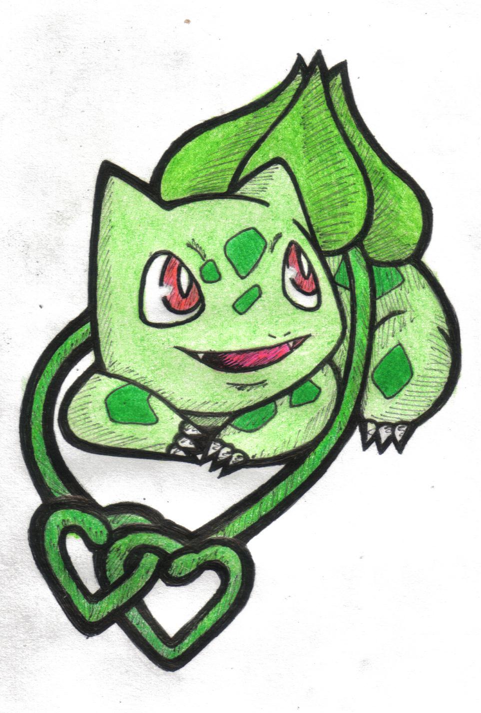 Bulbasaur  Pokemon tattoo, Pokemon drawings, Cute sketches