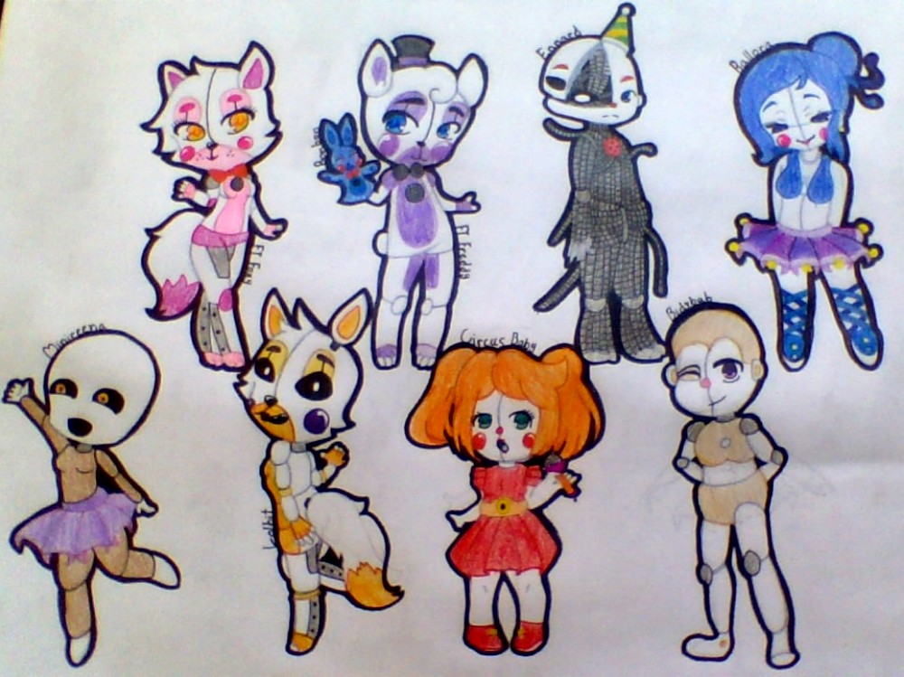 Fnaf Sister Location All Characters Fnaf Sister Location