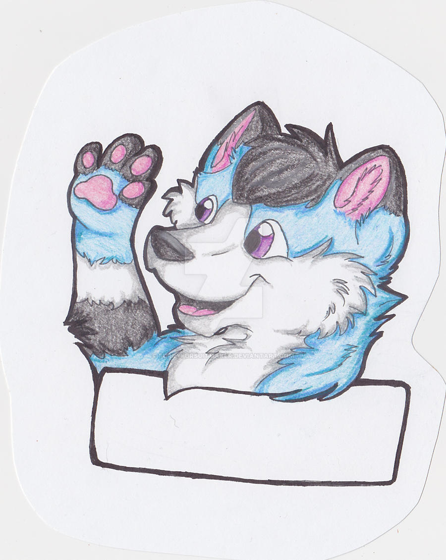 blue husky badge