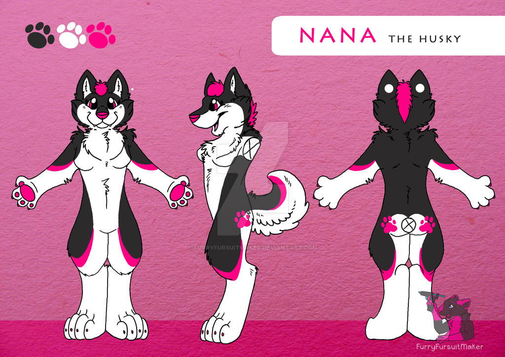Husky Ref Nana the Husky - Reference sheet! by FurryFursuitMaker on DeviantArt