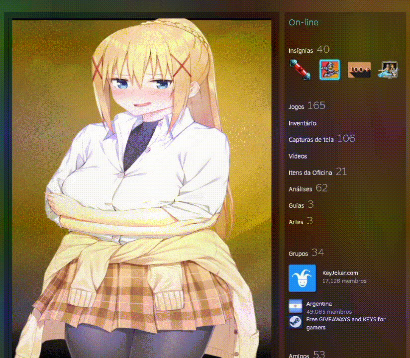 DARKNESS KONOSUBA STEAM ARTWORK ANIMATED ( FREE ) by juninhodjval on