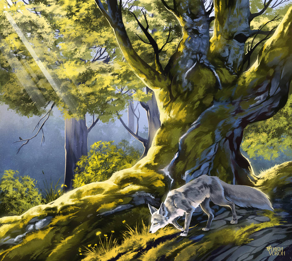 At the roots of the white oak by DariaVoron on DeviantArt