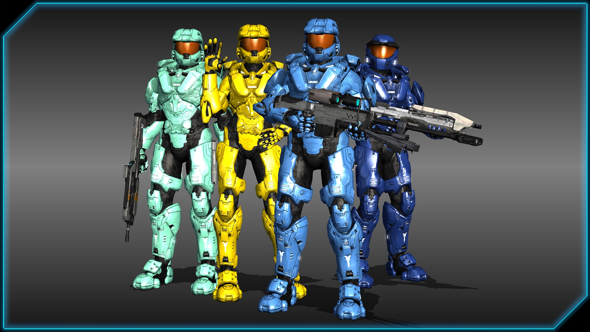 Blue Team Wallpaper 1080P