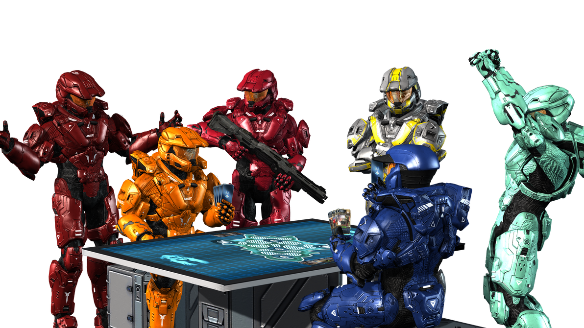 Halo Rvb Drawing RVB Crew Playing Halo Wars 2 Blitz on a board by MonkeyRebel117 on ...