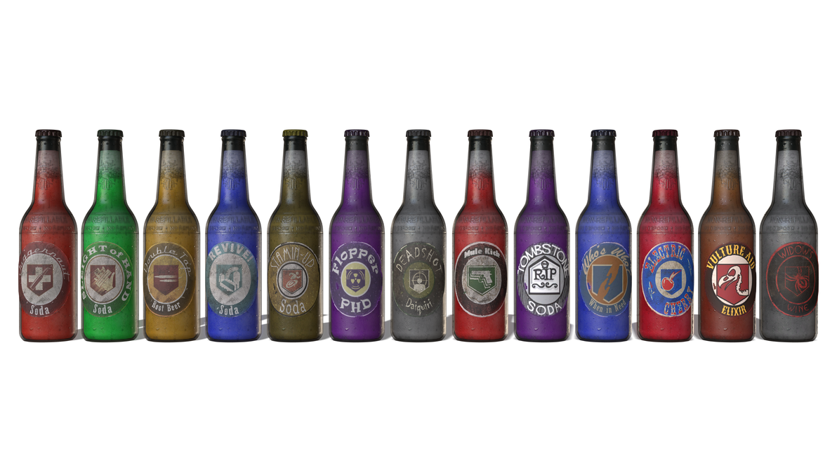 Perk-a-Cola Bottles by MonkeyRebel117 on DeviantArt