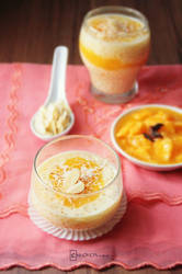 Coconut Mango Sago Pudding