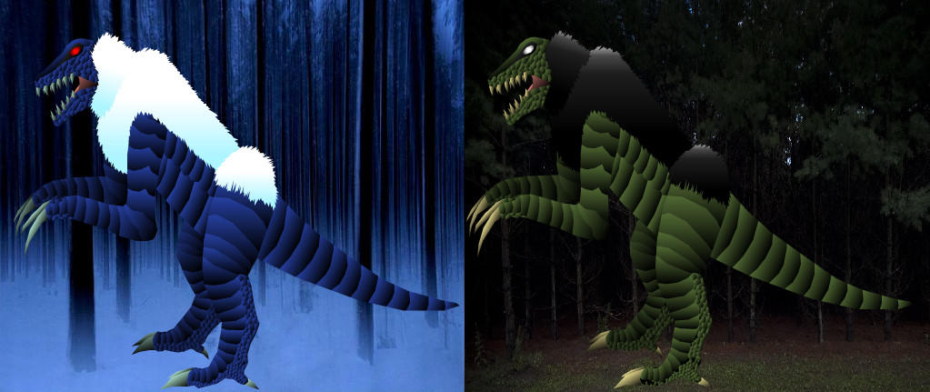 Winter Raptor and normal Raptor by TheGmodGirl on DeviantArt