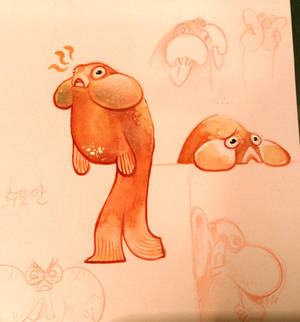 goldfish character concept