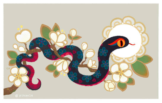 Snake and flowers 2