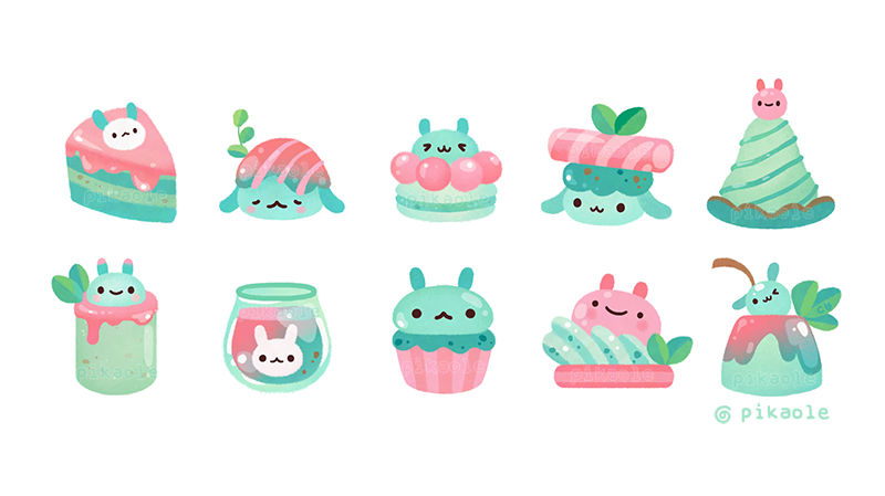 Choco Mint Rabbit by pikaole on DeviantArt