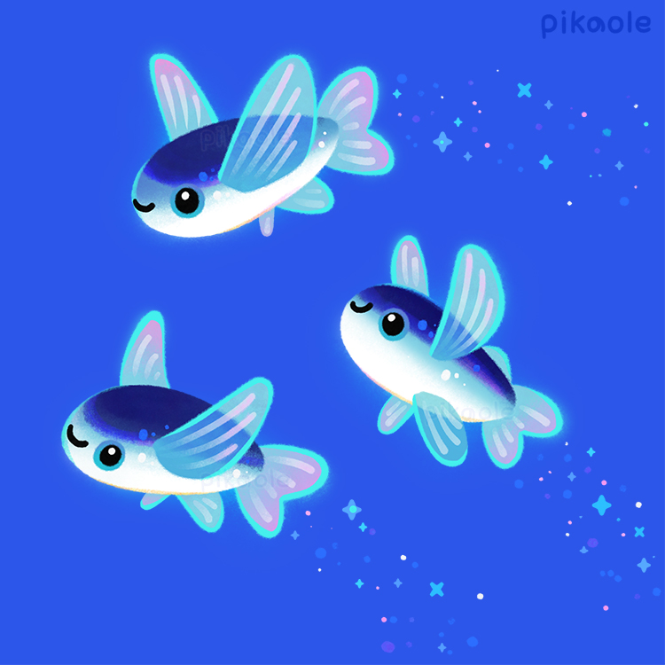 Happy flying fish by pikaole on DeviantArt Happy flying fish by pikaole on DeviantArt
