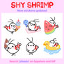 Shy shrimp - summer sticker update