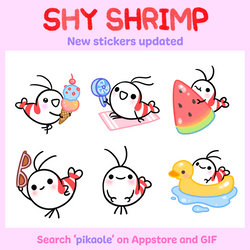 Shy shrimp - summer sticker update