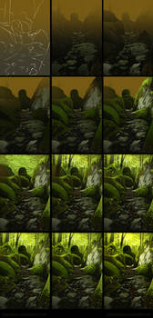 Mossy Trail Speedpainting - Steps