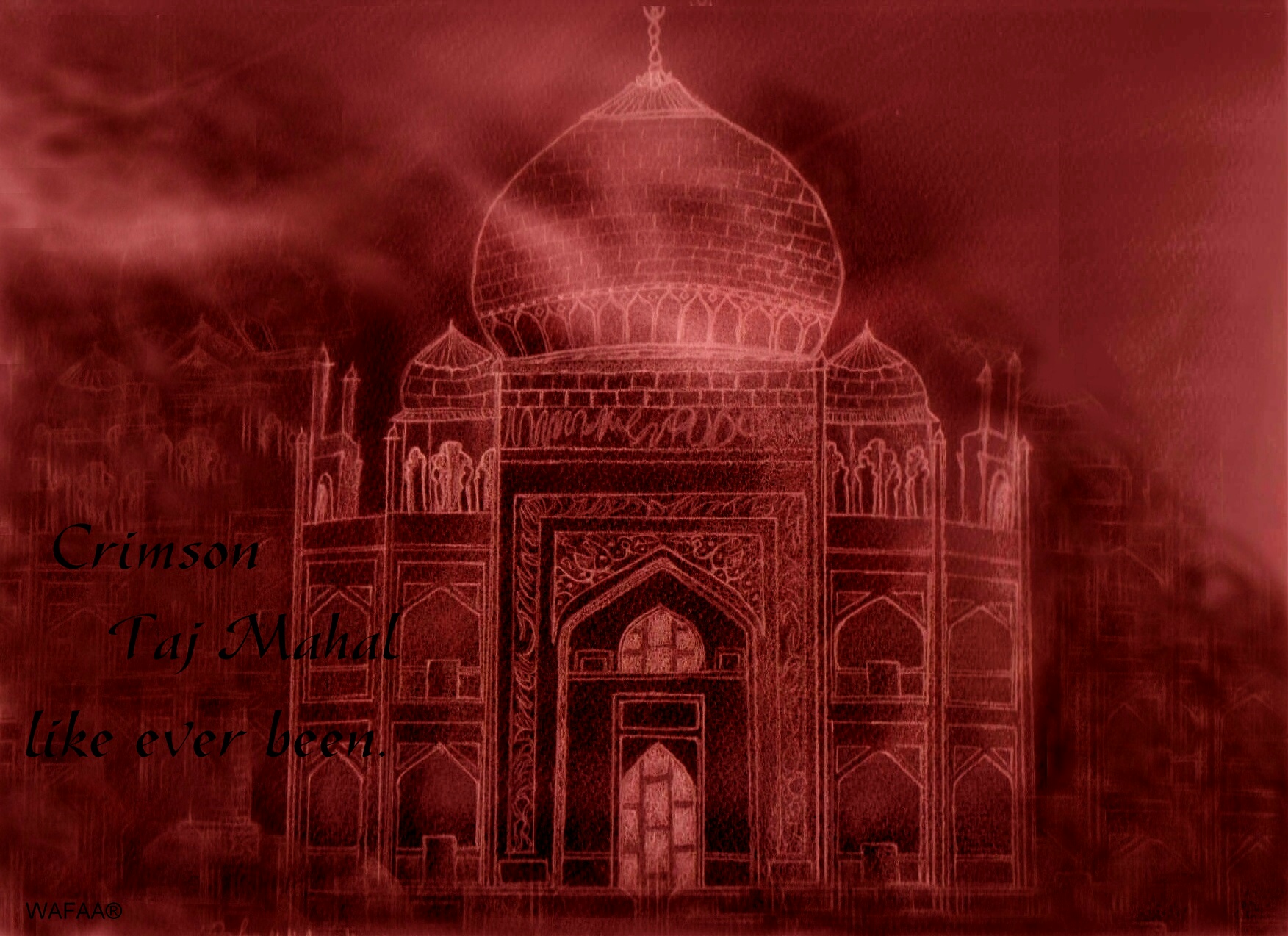 Crimson Taj Mahal