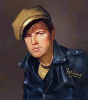 Marlin Brando oil painting by OLDSCHOOLDAN