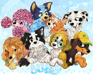 Puppies (Bluey fanart)