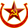 Soviet Equestria hammer-sickle-horseshoe emblem