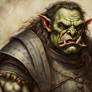 The large, ugly Orc carries off a cute, slim and s